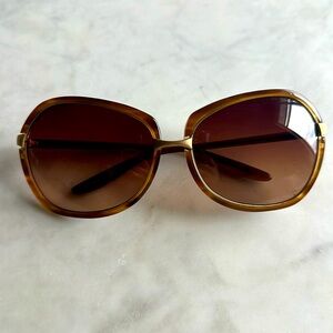 Barton Pereira centerfold sunglasses brown lenses tortoiseshell frame